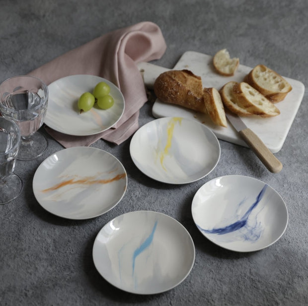 Kaguyahime Mino Ware Marble Plate Set of 5