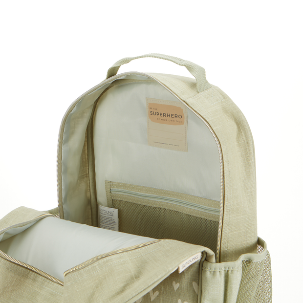 Little Hearts Sage Grade School Backpack 愛心圖騰書包