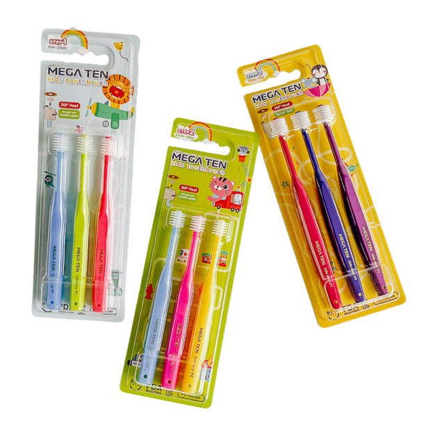 Mega Ten 360 Children Tooth Brush 日韓360度幼童牙刷 (3-PACK)