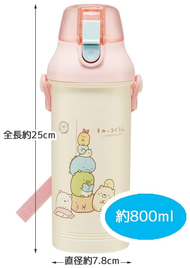 Skater Sumikko Gurashi Flask Water Bottle with Carry Strap (800ml)