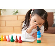 Aozora Baby Color Stackable Crayon 日本兒童無毒手指蠟筆 (6 Basic Colors)