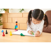 Aozora Baby Color Stackable Crayon 日本兒童無毒手指蠟筆 (6 Basic Colors)