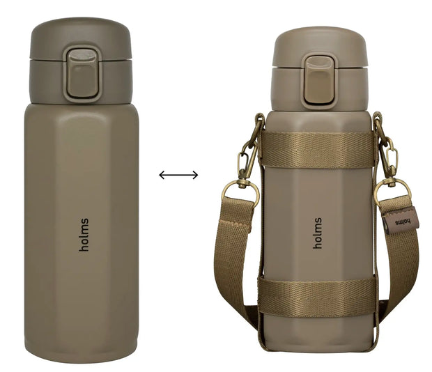 Holms Vacuum Insulated Water Bottle with Carry Strap 八角形保冷保溫瓶 (附提帶)