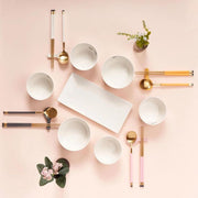 Kara Gold Spoon & Chopsticks Set