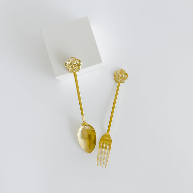 Mizuhiki Cutlery Set - Gold