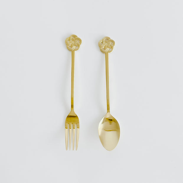 Mizuhiki Cutlery Set - Gold