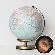 Retro Style Illuminated Bilingual Desktop Globe - 12" English & Chinese