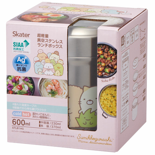 SKATER Cafe Bowl Stainless Steel Vacuum Insulation Food Jar 600 ml - Sumikko Gurashi