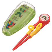 SKATER Deluxe Training Chopsticks with Case - The Very Hungry Caterpillar