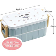 2-Tier Divided Antibacterial Lunch Box (600ml) - I'm Doraemon Sky Walk