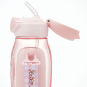 SKATER One-Push Straw Water Bottle with Carrier (530ml) - Hello Kitty