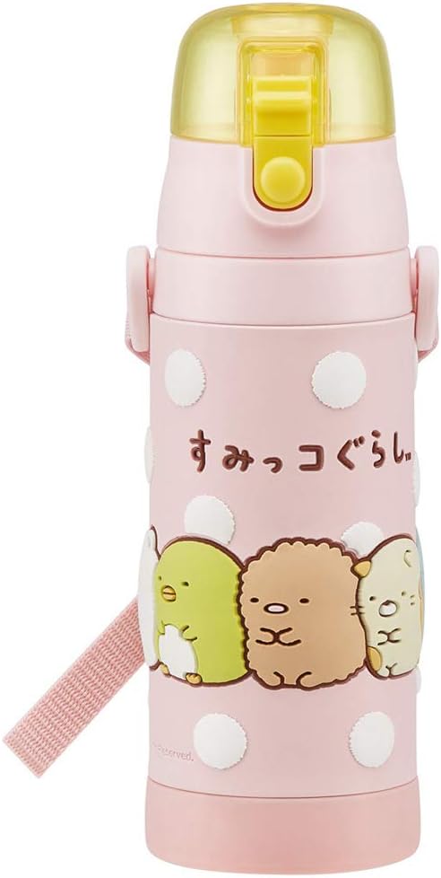 Skater Stainless Steel Flask Water Bottle (480ml)- Sumikko Gurashi