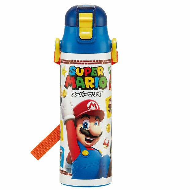 SKATER Stainless Steel 2-Way Water Bottle - Super Mario