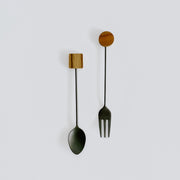 Tsubamesanjo Wood Block Spoon & Fork Set