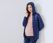 3-in-1 Lightweight Down Jacket (Navy) 親子兩用亮色配色輕羽絨外套