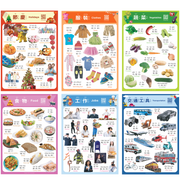 Realistic Bilingual Chinese-English Poster Set (Traditional Chinese and Zhuyin) 實物兒童中英文學習海報組