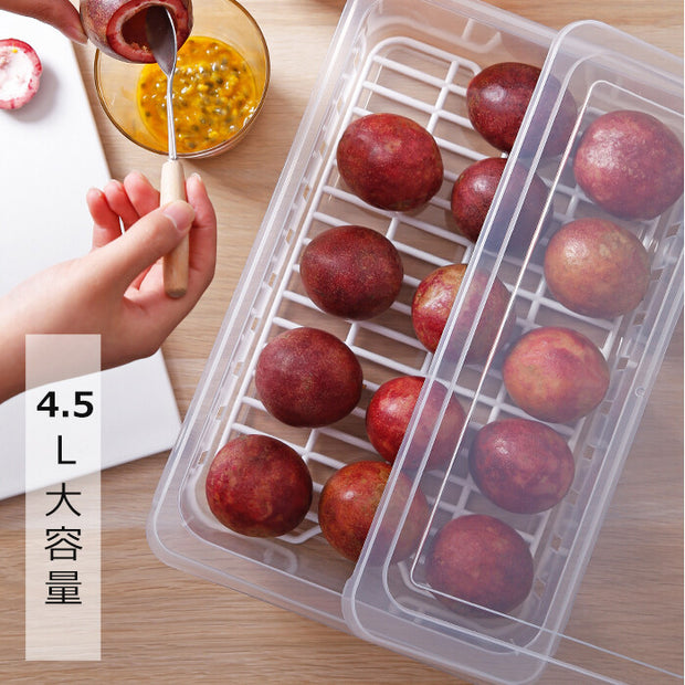 Stackable Fridge Food Saver Organizer 日本霜山 冰箱雞蛋/蔬果/水餃收納保鮮盒 附蓋