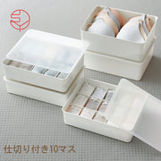 Underwear Storage Bin With Lids, Set of 3 日本霜山多功能貼身衣物分隔收納組