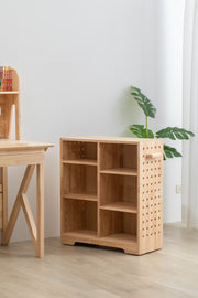 【Explorista】 Desk-Height Wooden Bookshelf and Storage 好好學移動式實木書架收納櫃