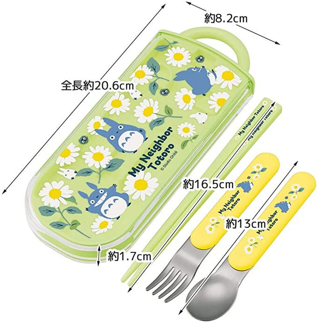 Totoro Stainless Steel Fork Spoon Chopsticks Set 龍貓不鏽鋼叉+匙 & 筷子攜帶組