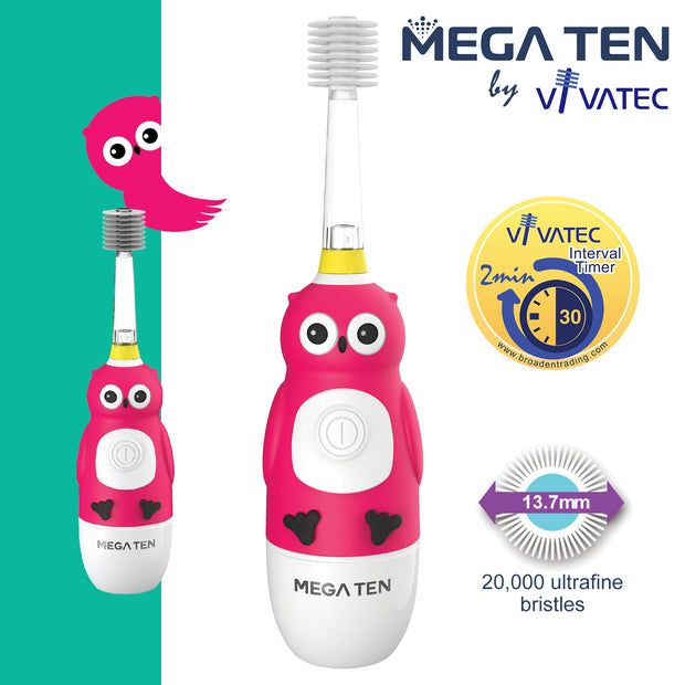 MEGA TEN 360 Sonic Toothbrush 小童聲波電動牙刷 (5 Animal Options)