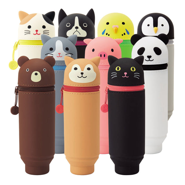 PuniLabo Standing Pencil Case 可愛動物站立伸縮鉛筆盒