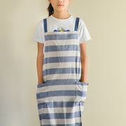 Scandi Pure Cotton Work Apron Horizontal Stripes  日本純棉口袋收腰圍裙 橫條紋 (2 Color Options)