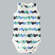 Cotton Mesh Sleeveless Onesie 純棉網眼無袖包屁衣(2入)-車車