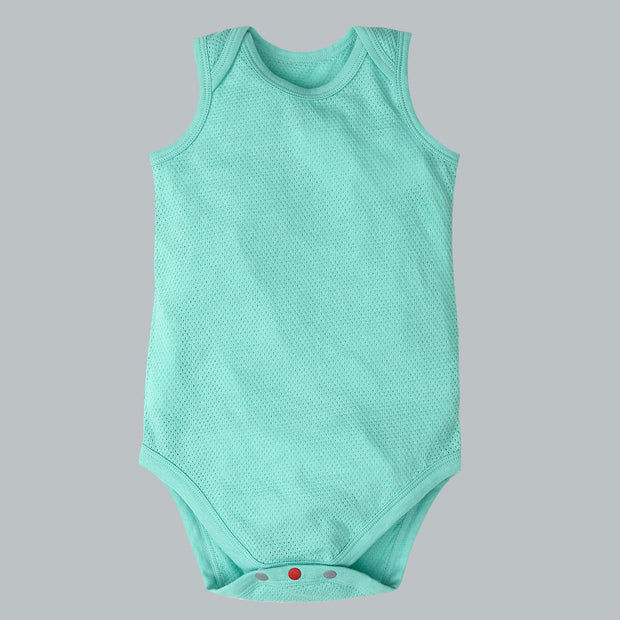 Cotton Mesh Sleeveless Onesie 純棉網眼無袖包屁衣(2入)-車車