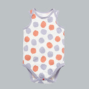 Super Soft Cotton Sleeveless Onesie Q彈棉質無袖包屁衣(2入)-點點/水波紋