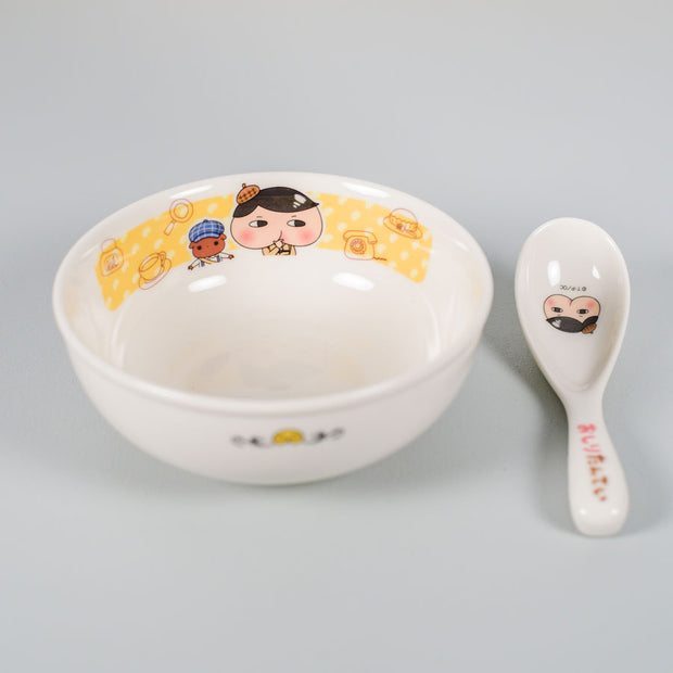 Butt Detective Donburi Set of 2 日本屁屁偵探陶瓷丼飯組 (2件入)