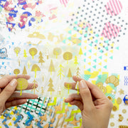 Irodo Fabric Transfer Sticker Set - Colorful Tiles 日本免熨斗布料轉印貼 - 繽紛花磚紋