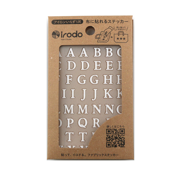 Irodo Fabric Transfer Sticker Set - Alphabets & Motif 日本免熨斗布料轉印貼 - 字母/幸運徽章